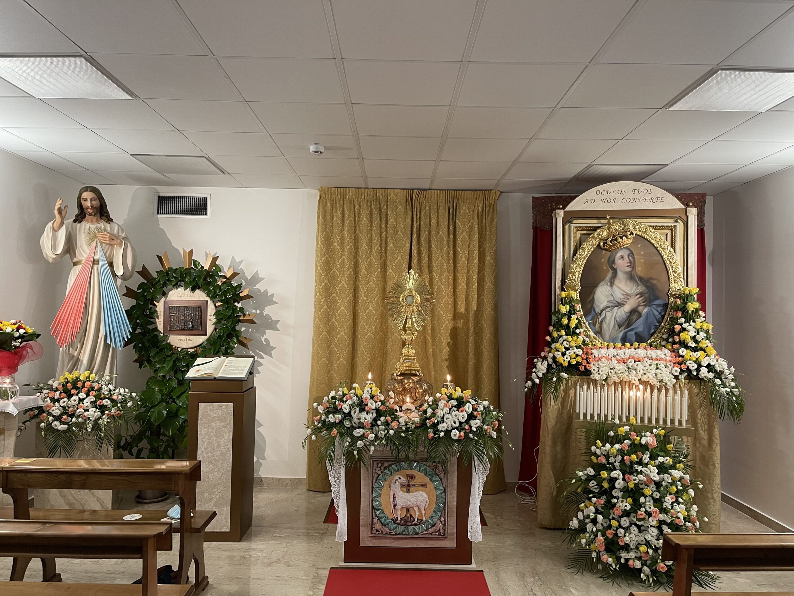 La Madonna del Paradiso arriva all’ospedale di Mazara, processione e sante messe