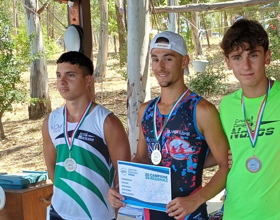 Canoa, due vittorie e un secondo posto per Gabriele Laudicina ai campionati regionali