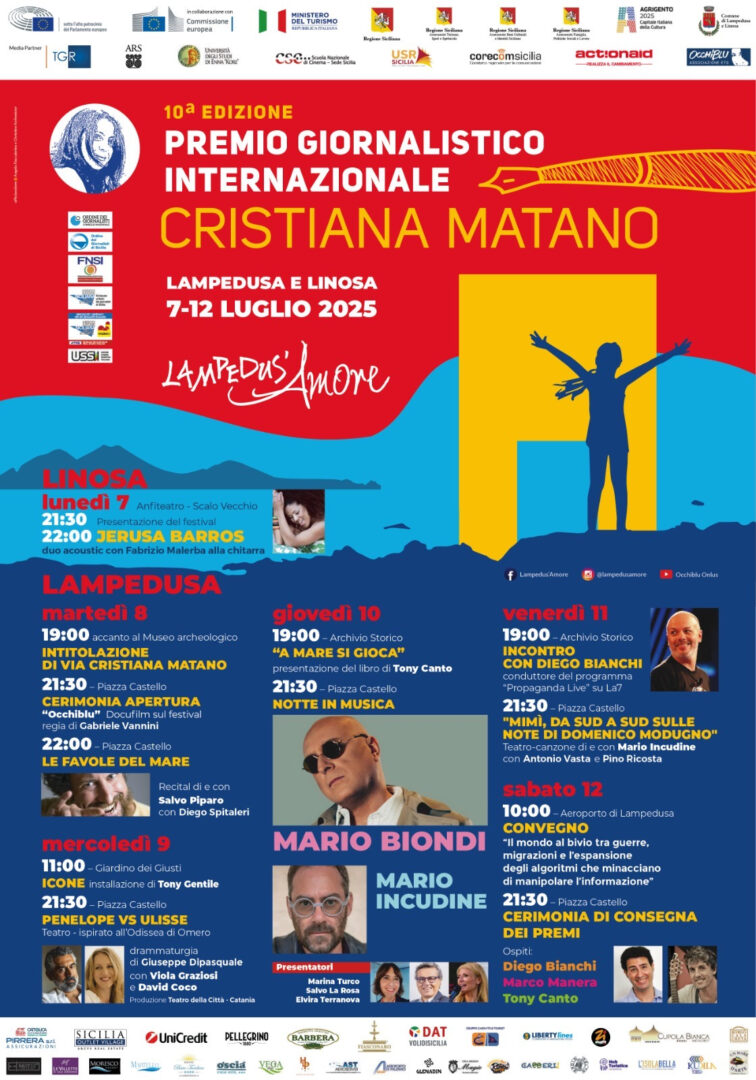 Premio giornalistico Cristiana Matano, svelati i nomi dei vincitori: la premiazione il 12 luglio a Lampedusa