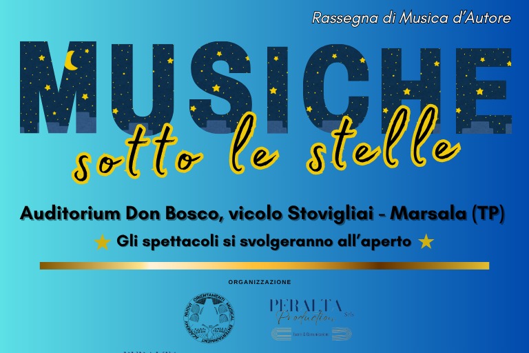“Musica sotto le stelle” all’Auditorium Don Bosco di Marsala dal 20 luglio