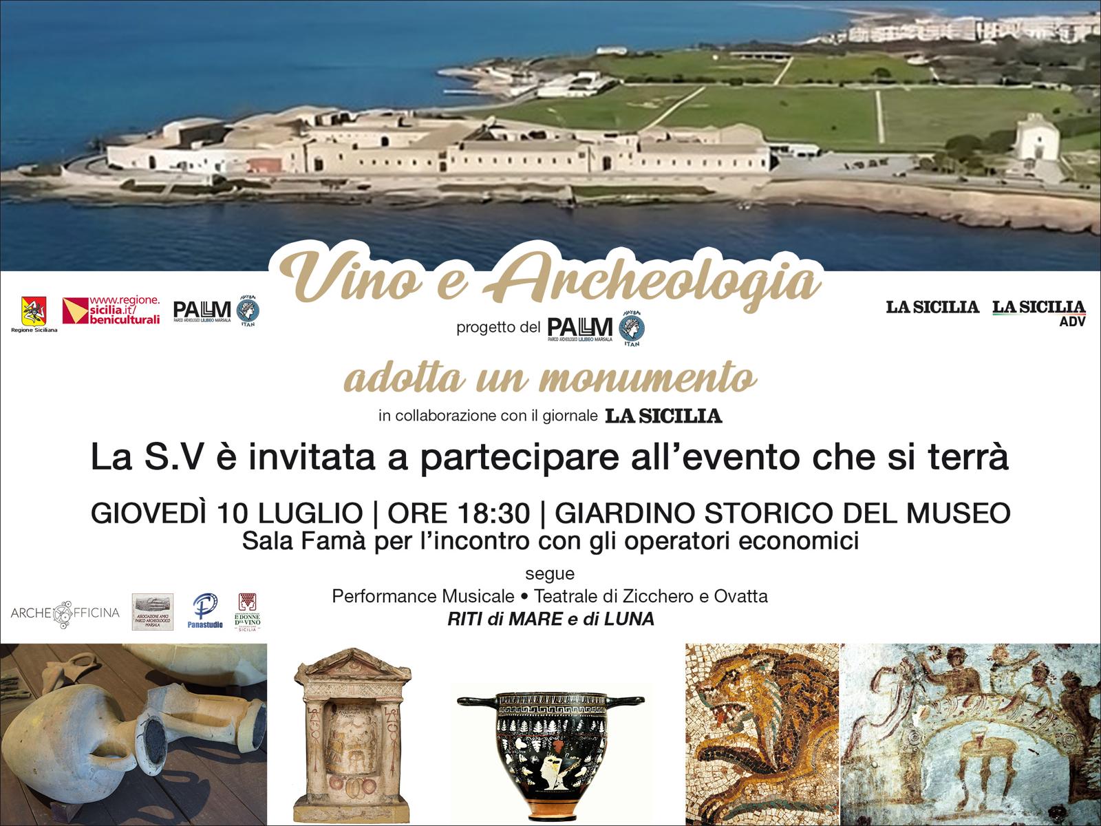 Al Parco Lilibeo evento tra vino e archeologia: “adotta un monumento”
