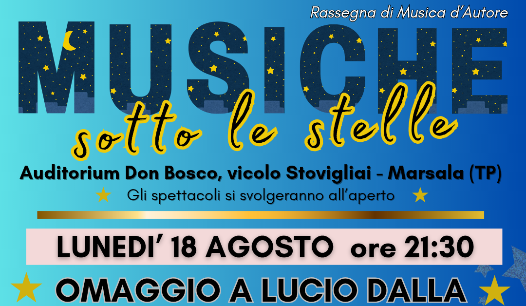 Musiche sotto le stelle: omaggio a Lucio Dalla a Marsala