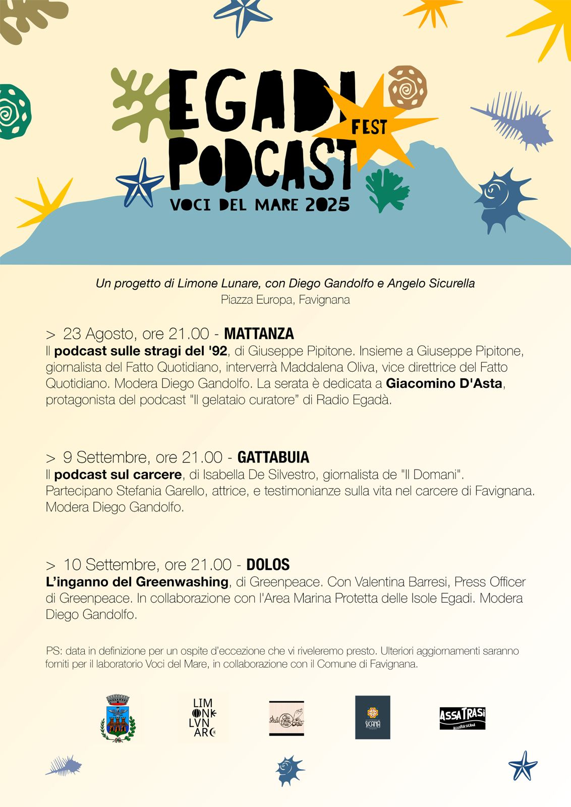 Favignana, prende il via la prima edizione dell’Egadi podcast Festival – “Voci del Mare”