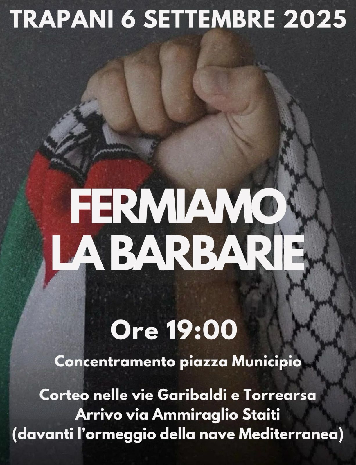 La Cgil per Gaza: il 6 settembre in piazza a Trapani
