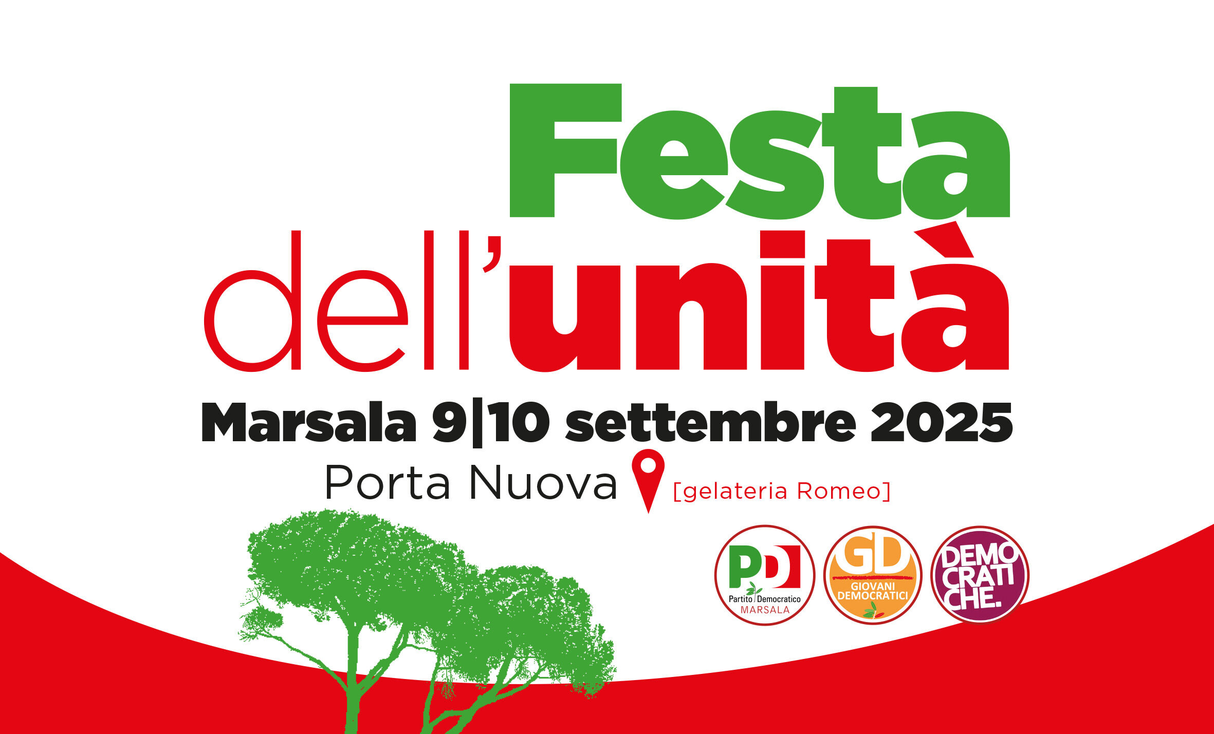 A Marsala con il PD in piazza per la prima Festa dell’Unità il 9 e 10 settembre