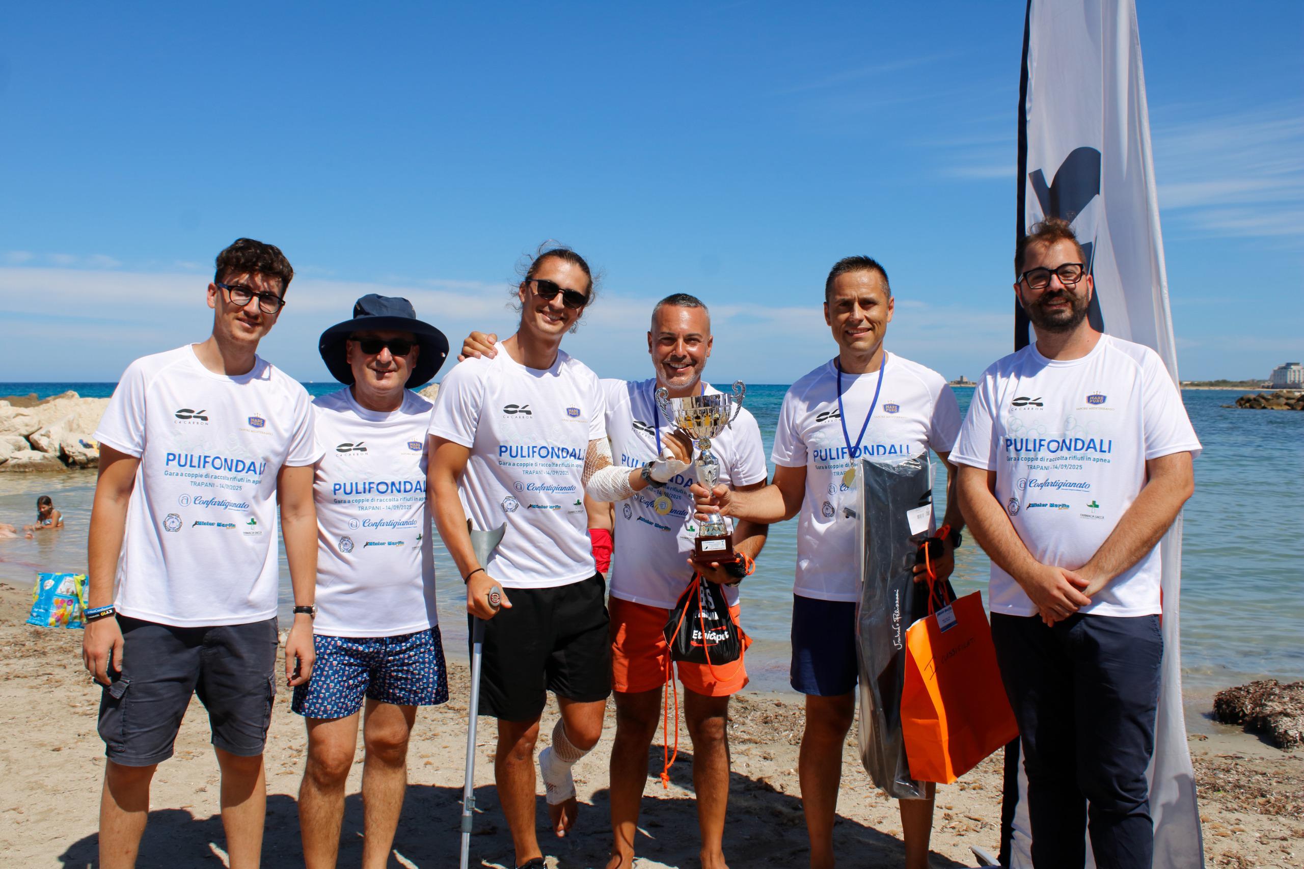 PuliFondali Trapani, 160 chili di rifiuti rimossi con Confartigianato