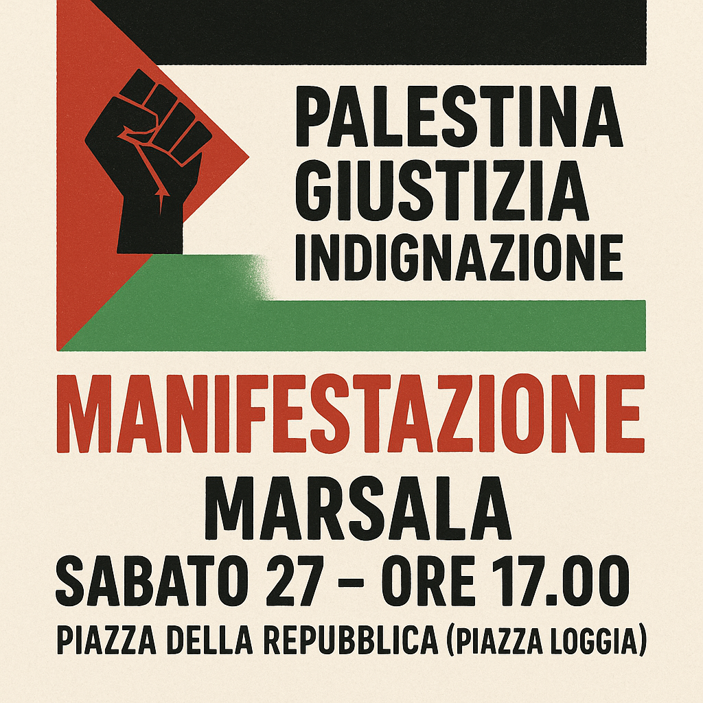 A Marsala un presidio “Stop al genocidio” per la Palestina e la Flottilla