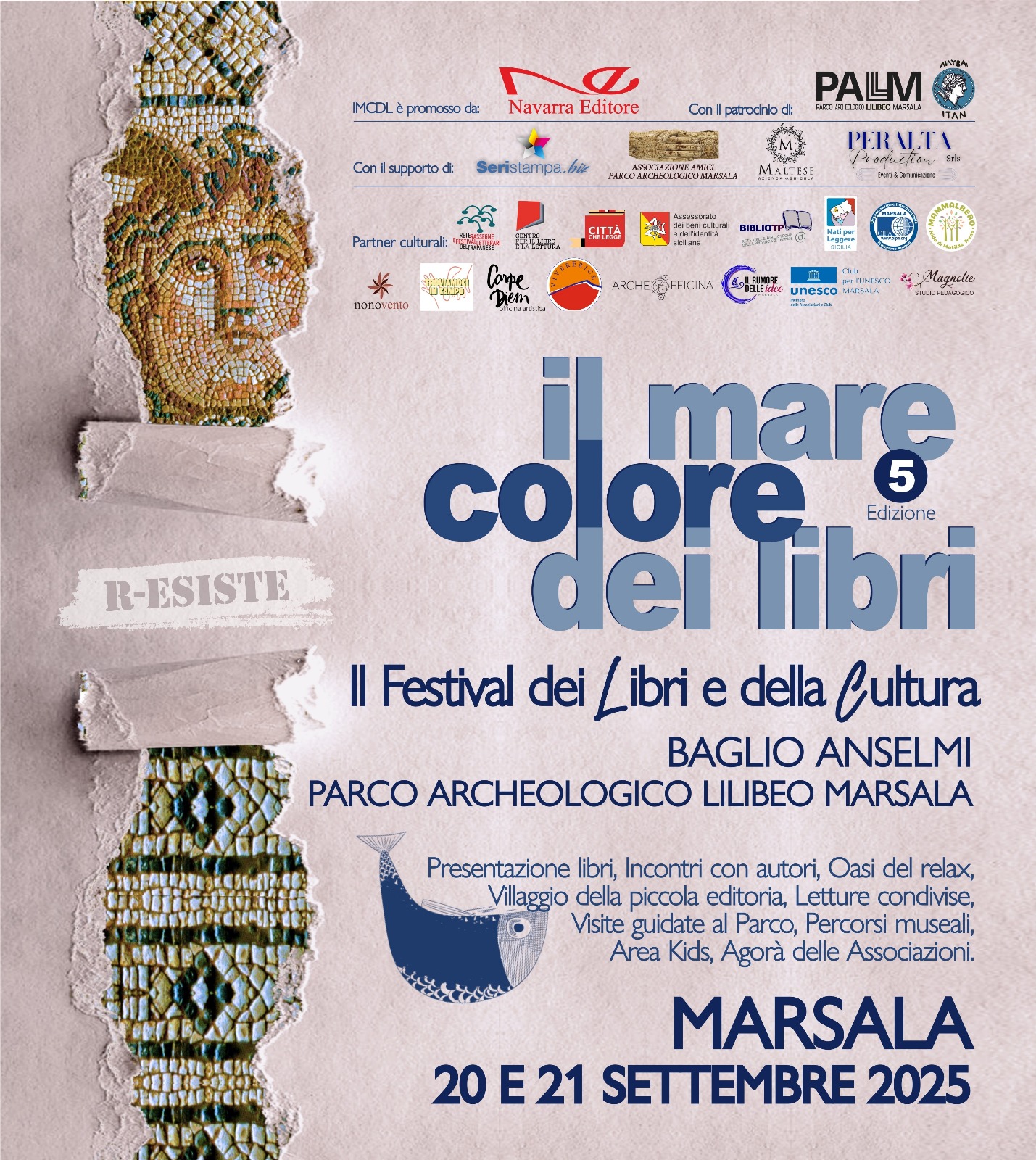 “Il Mare Colore dei Libri” entra al Parco Lilibeo, due giorni di incontri, spazi culturali e novità