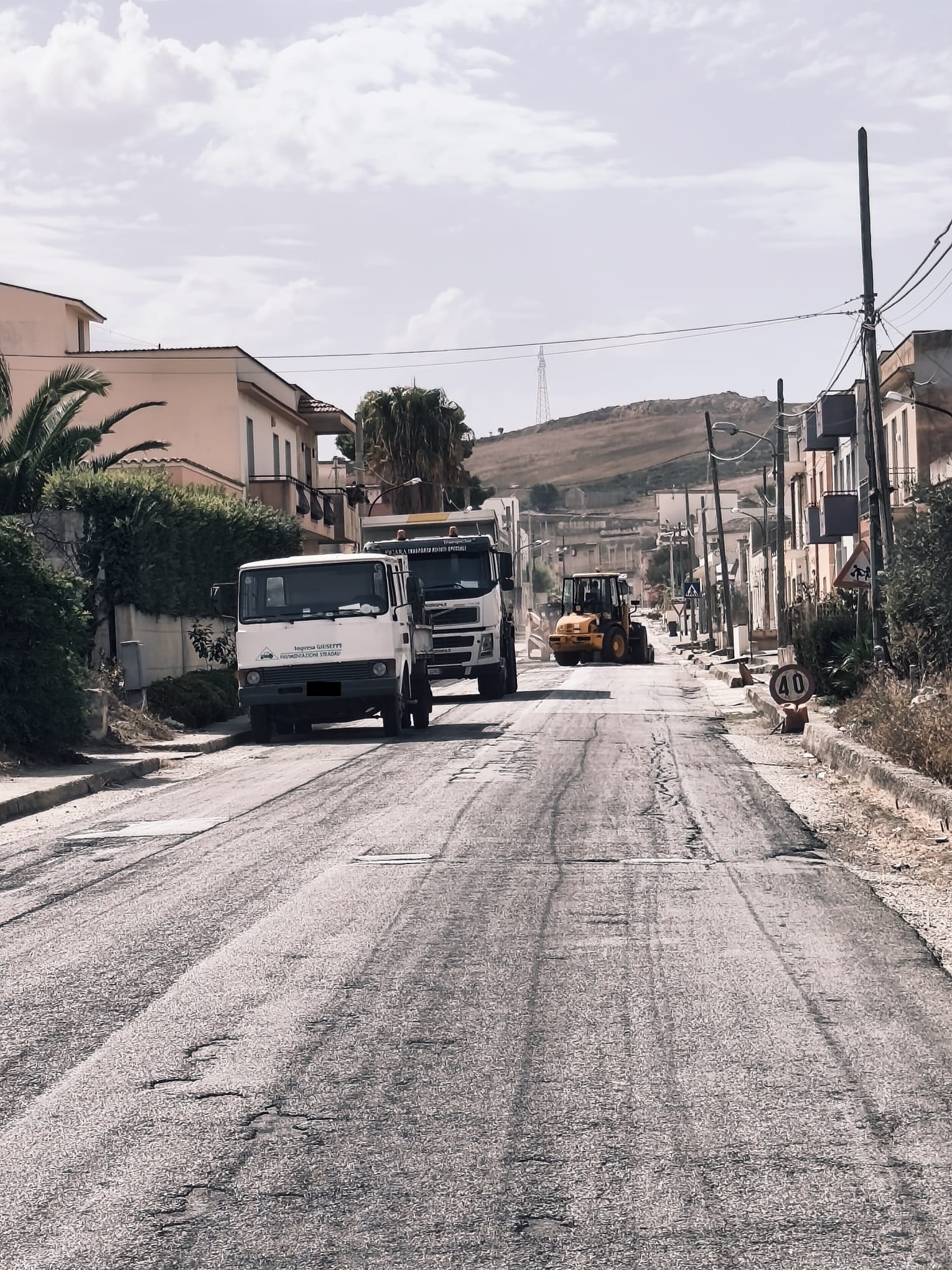 In corso i lavori di manutenzione del tratto stradale SP 34 Valderice-Napola