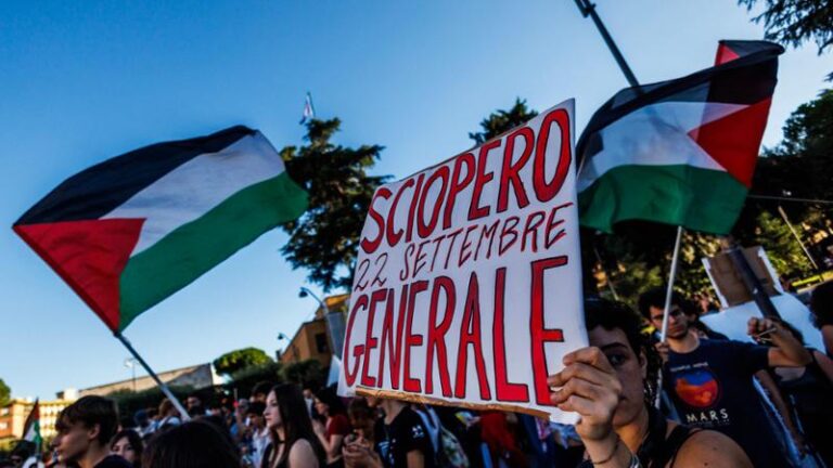 Sciopero generale per Gaza: treni, scuole e porti si fermano