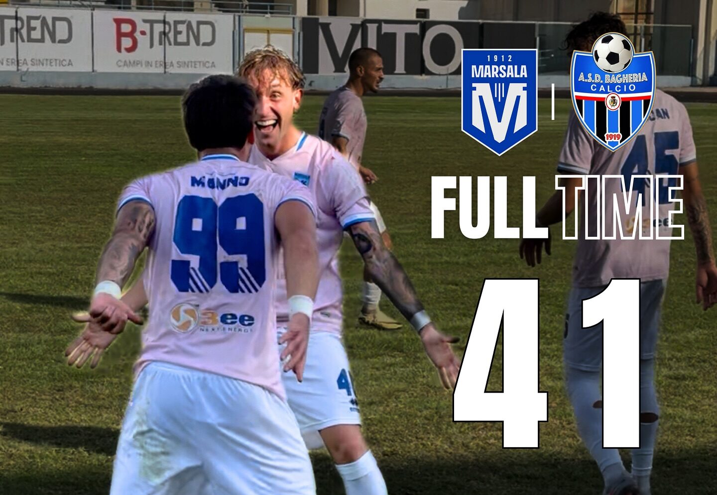 Un grande Marsala 1912 vince 4 a 1 contro il Bagheria