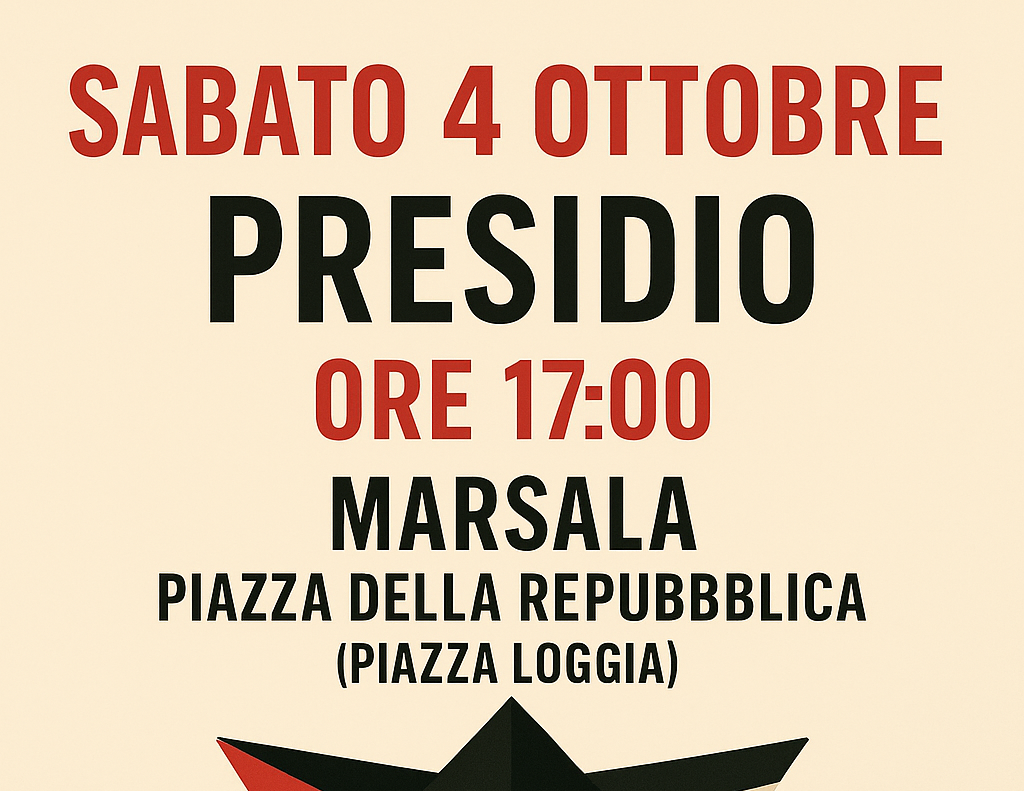 Presidio a Marsala per la Palestina e la Global Sumud Flottilla