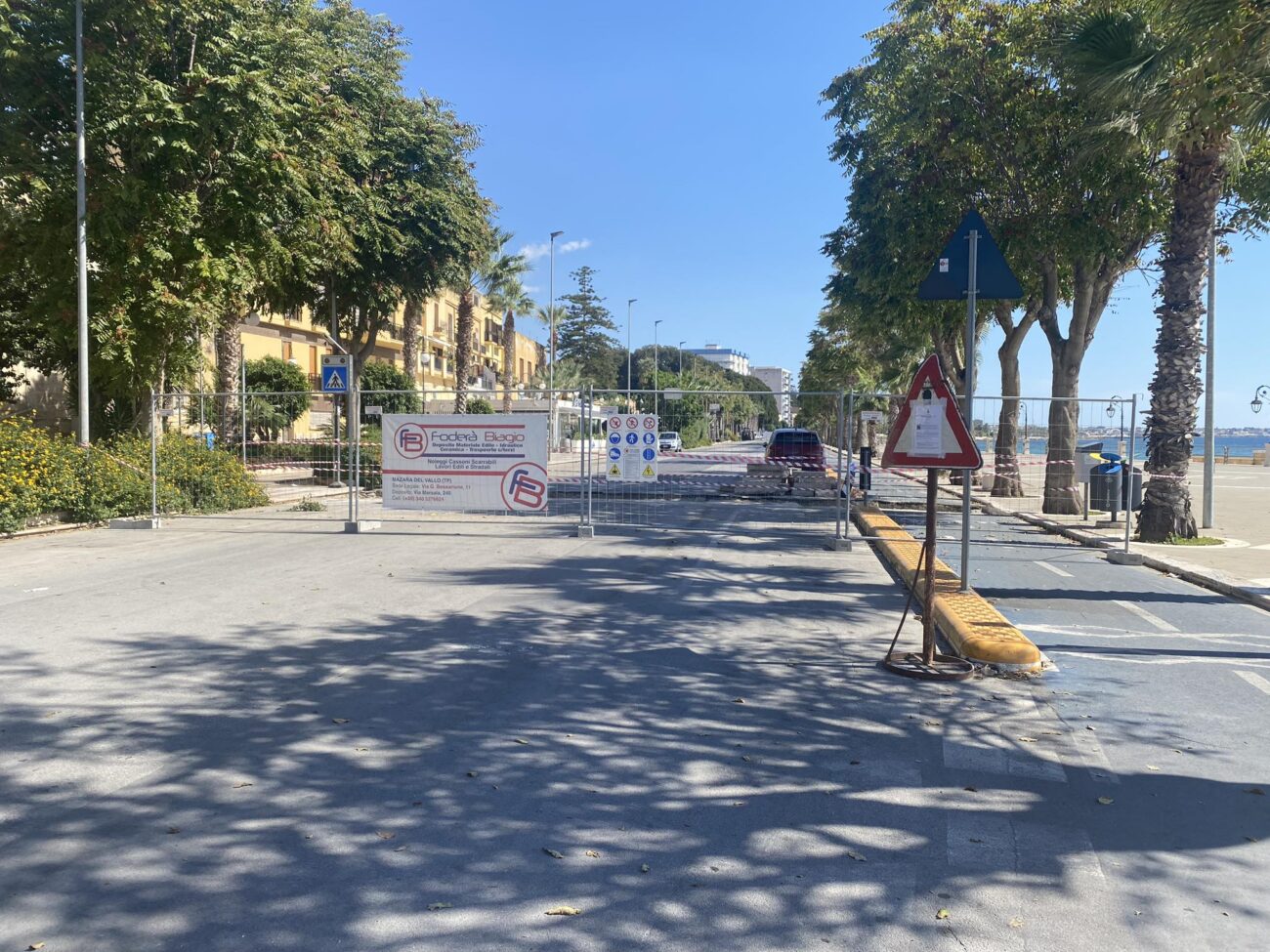 A Mazara rifacimento degli attraversamenti pedonali nel lungomare: traffico limitato