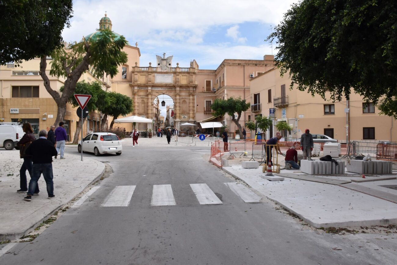 Marsala: ancora lavori in Piazza Mameli e nuove modifiche alla circolazione