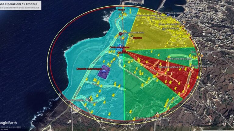 Sarà fatto brillare l’ordigno bellico ritrovato a Pantelleria