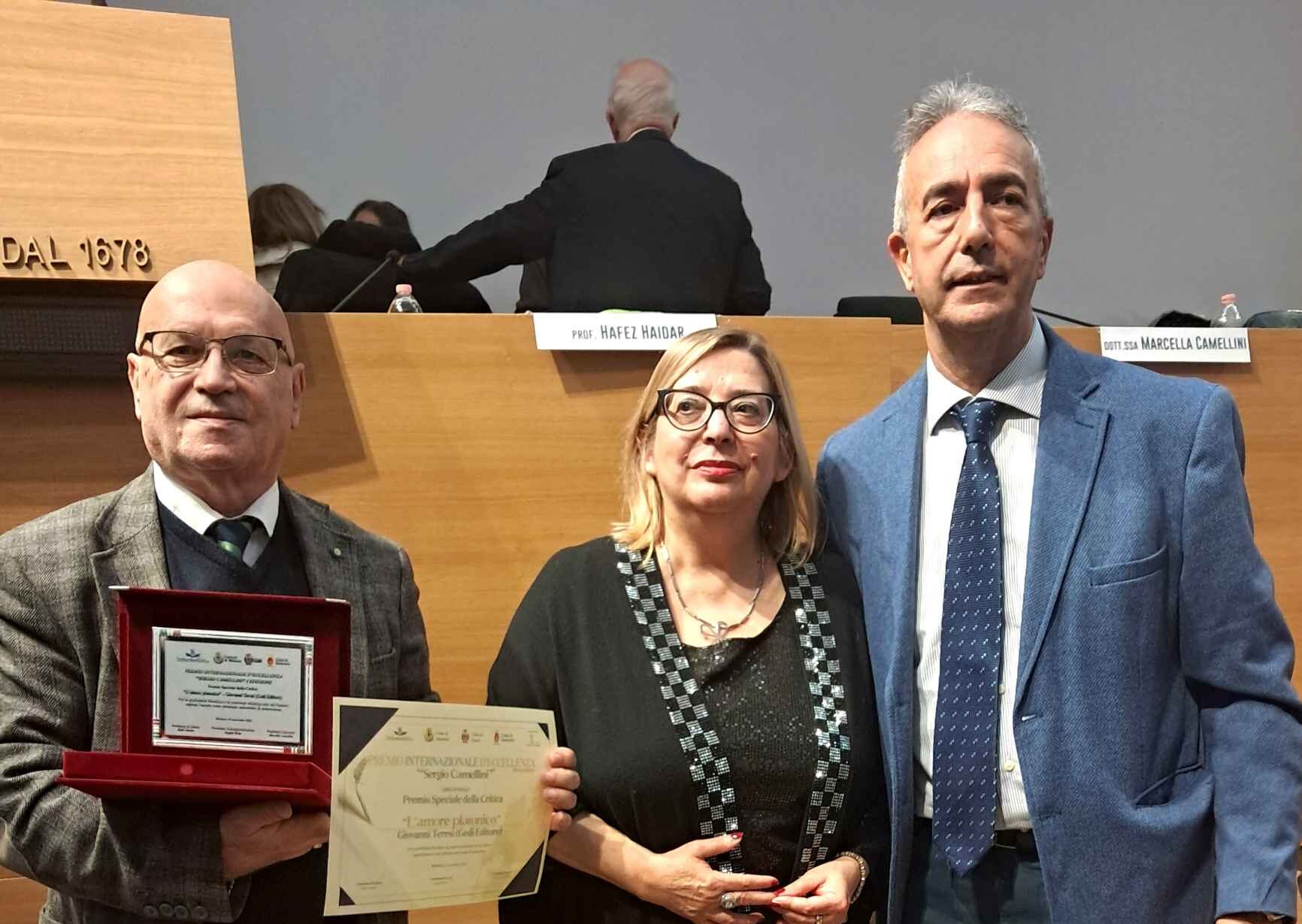 Premio della critica “Sergio Camellini” al poeta marsalese Giovanni Teresi