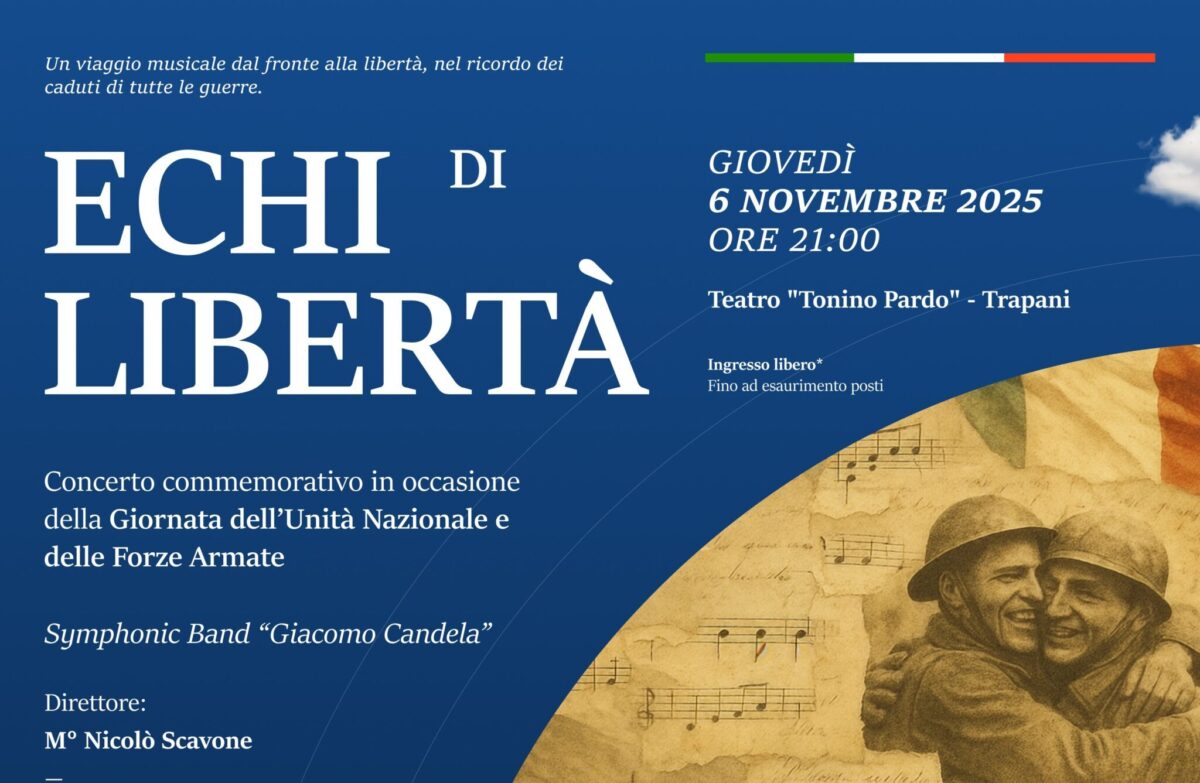 A Trapani, la Symphonic Band “Giacomo Candela” in concerto con ‘Echi di Libertà’