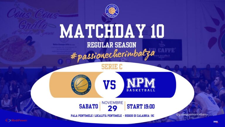 Basket, serie C: Dierre Reggio Calabria ospita la Nuova Pallacanestro Marsala