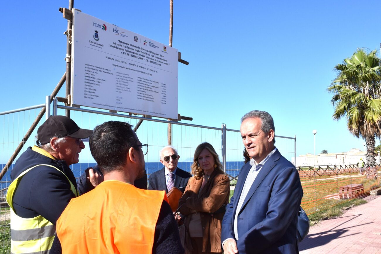 Aperto il cantiere di lavoro per la messa in sicurezza del Lungomare Boeo