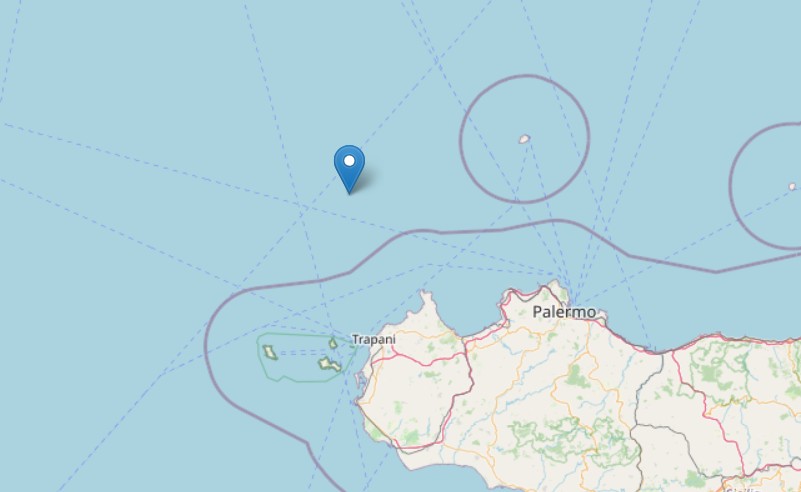 Terremoto di magnitudo 2.8 davanti alle coste trapanesi