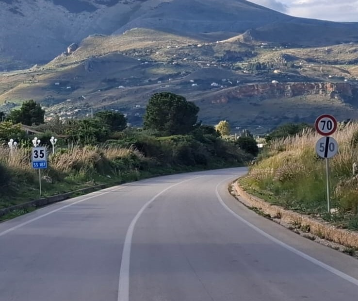 Castellammare del Golfo, sulla statale 187 il limite di velocità elevato a 70 km orari
