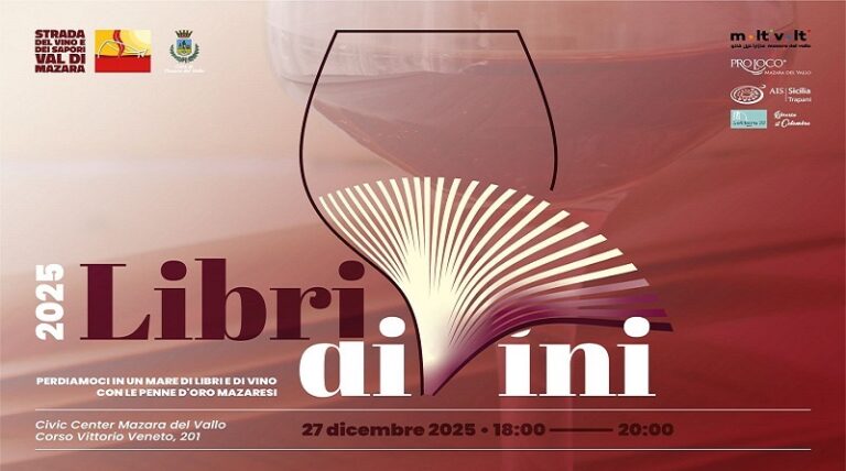 A Mazara il 27 dicembre l’evento “Libri Di-vini”