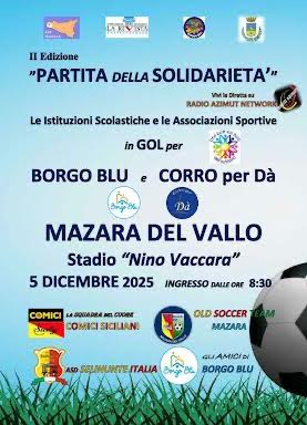 A Mazara il 5 dicembre torna la “Partita della Solidarietà”: tanti ospiti