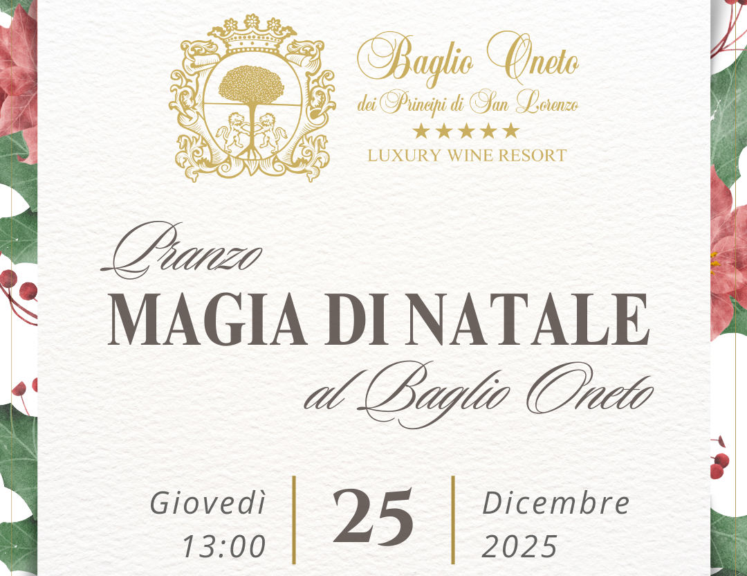 Baglio Oneto dei Principi di San Lorenzo, pranzo di Natale da sogno nella location simbolo del wedding internazionale
