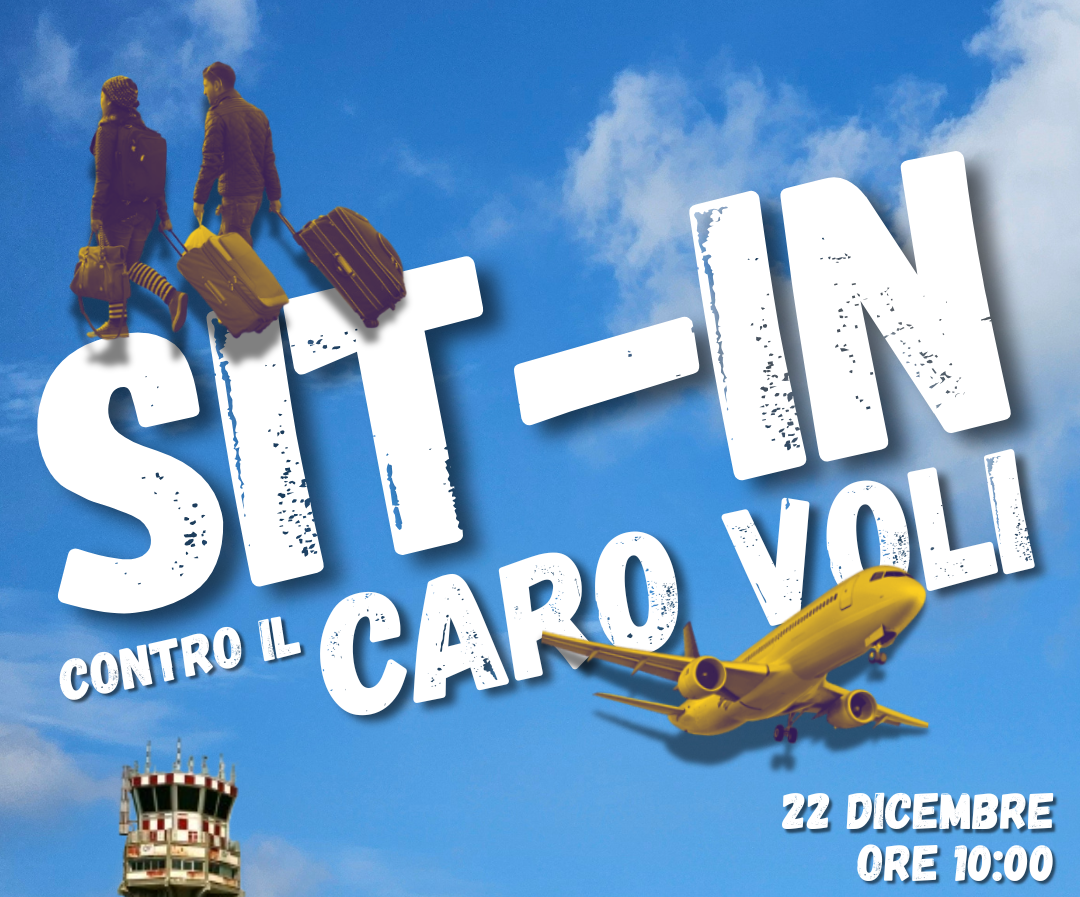 Sit-in sul caro voli all’aeroporto di Palermo per denunciare e dire “torniamo a casa”