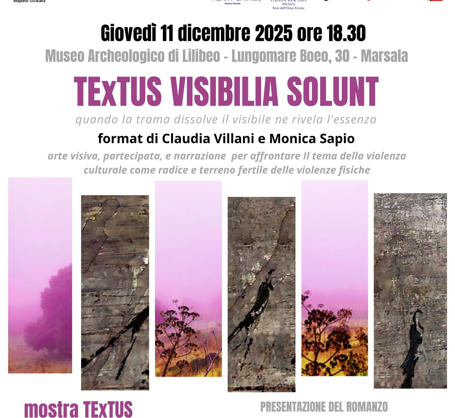 Letteratura e arte contemporanea al Museo Lilibeo con il format “TExTUS”