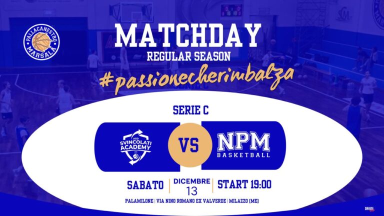 Pallacanestro Marsala a casa della rivelazione: contro Svincolati vietato sbagliare