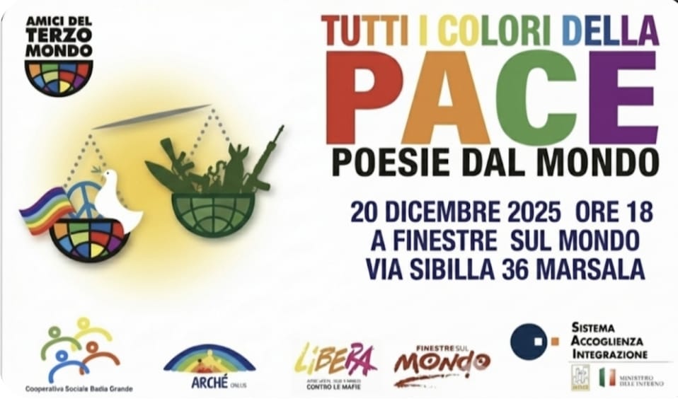 Marsala: a Finestre sul Mondo un reading di poesie in tutte le lingue per la Pace
