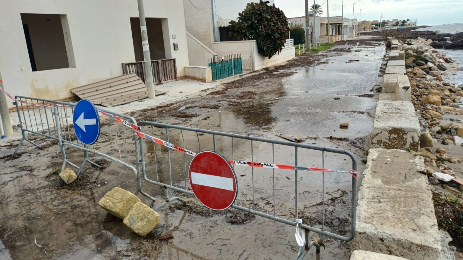 Petrosino: sopralluogo della Protezione Civile per stimare i danni causati dal maltempo