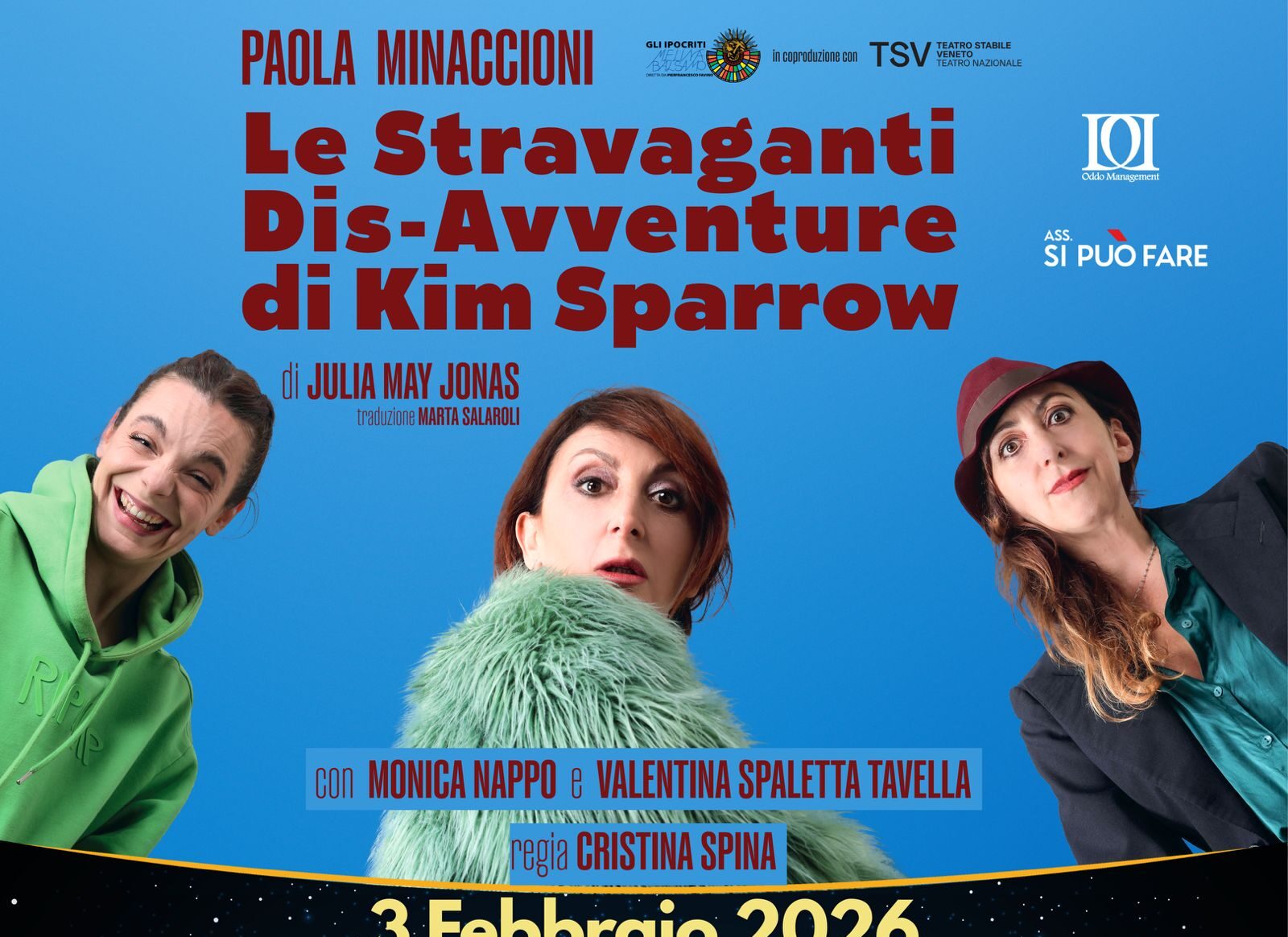 “Le Stravaganti Dis-Avventure di Kim Sparrow”, a Marsala arriva Paola Minaccioni￼