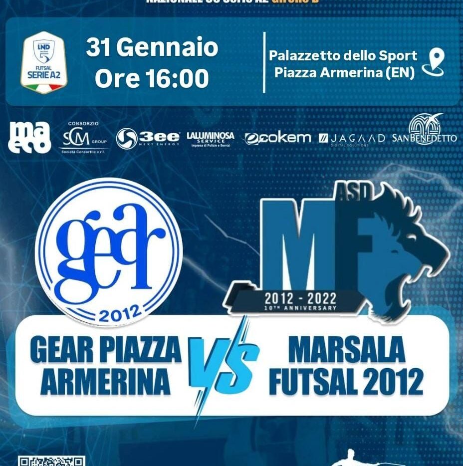 Il Marsala Futsal atteso sul campo “caldo” della Gear Piazza Armerina