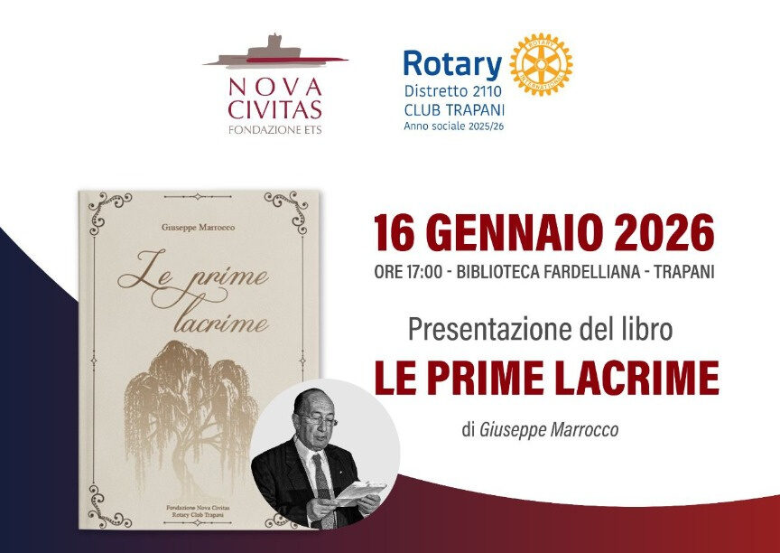 “Le prime lacrime”, il libro di Giuseppe Marrocco alla Fardelliana di Trapani