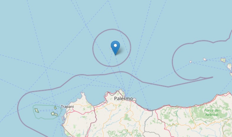 Scossa di terremoto in mare, tra l’isola di Ustica e la costa palermitana
