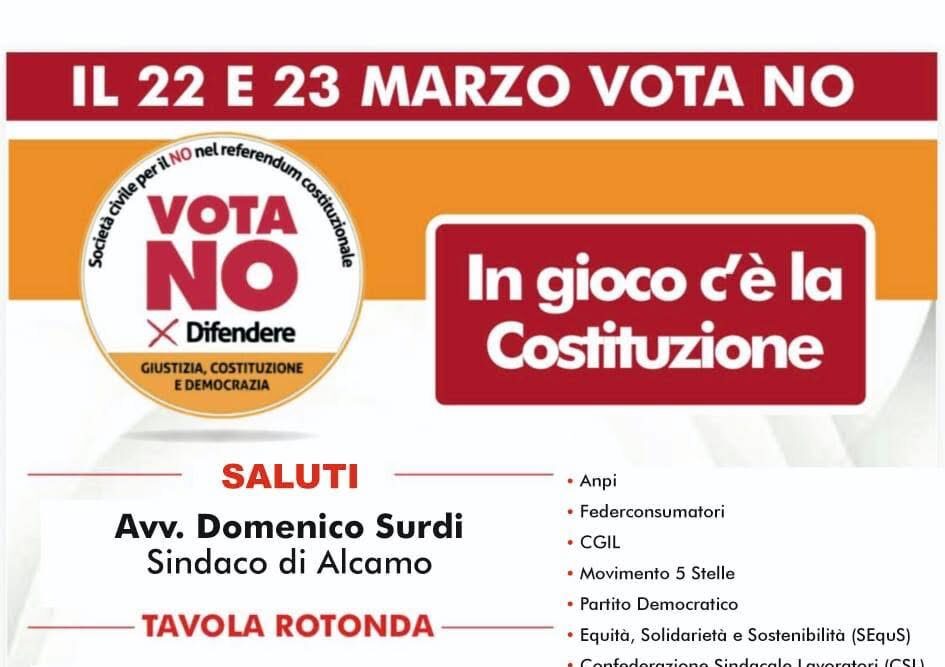 Ad Alcamo “Vota no”, un incontro sul referendum della riforma Nordio