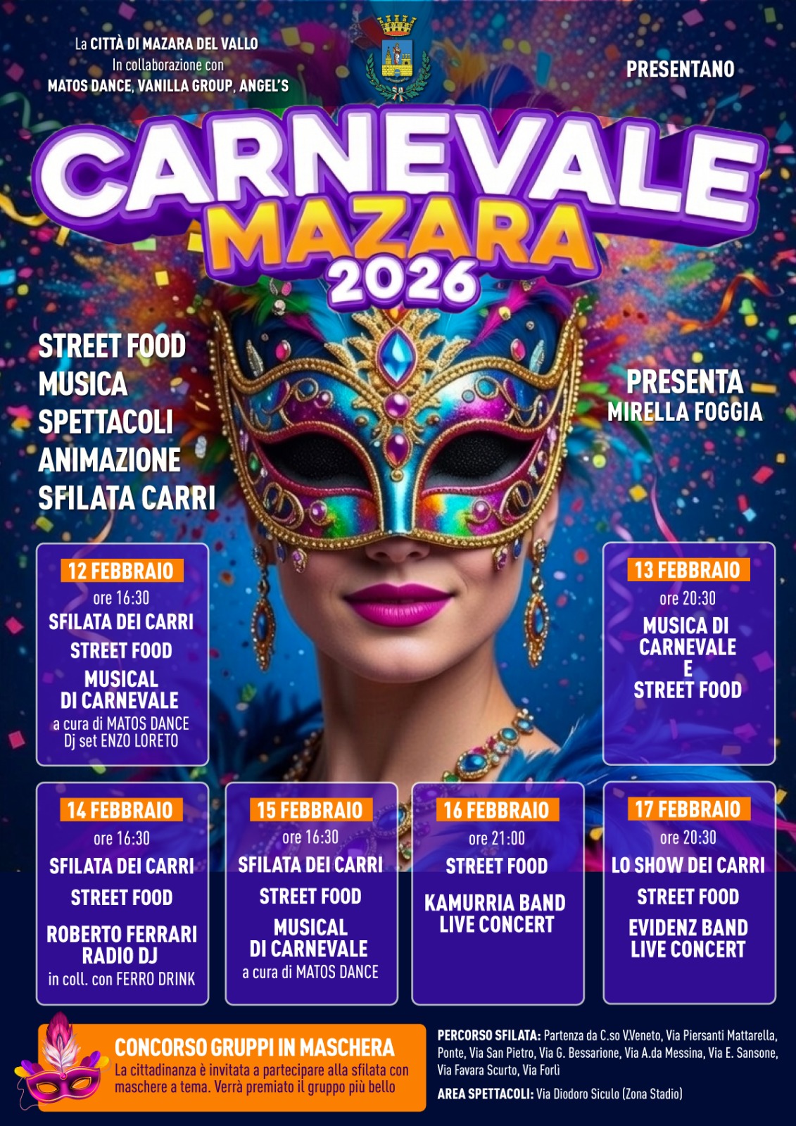 Carnevale 2026, Mazara scalda i motori: approvato il programma degli eventi