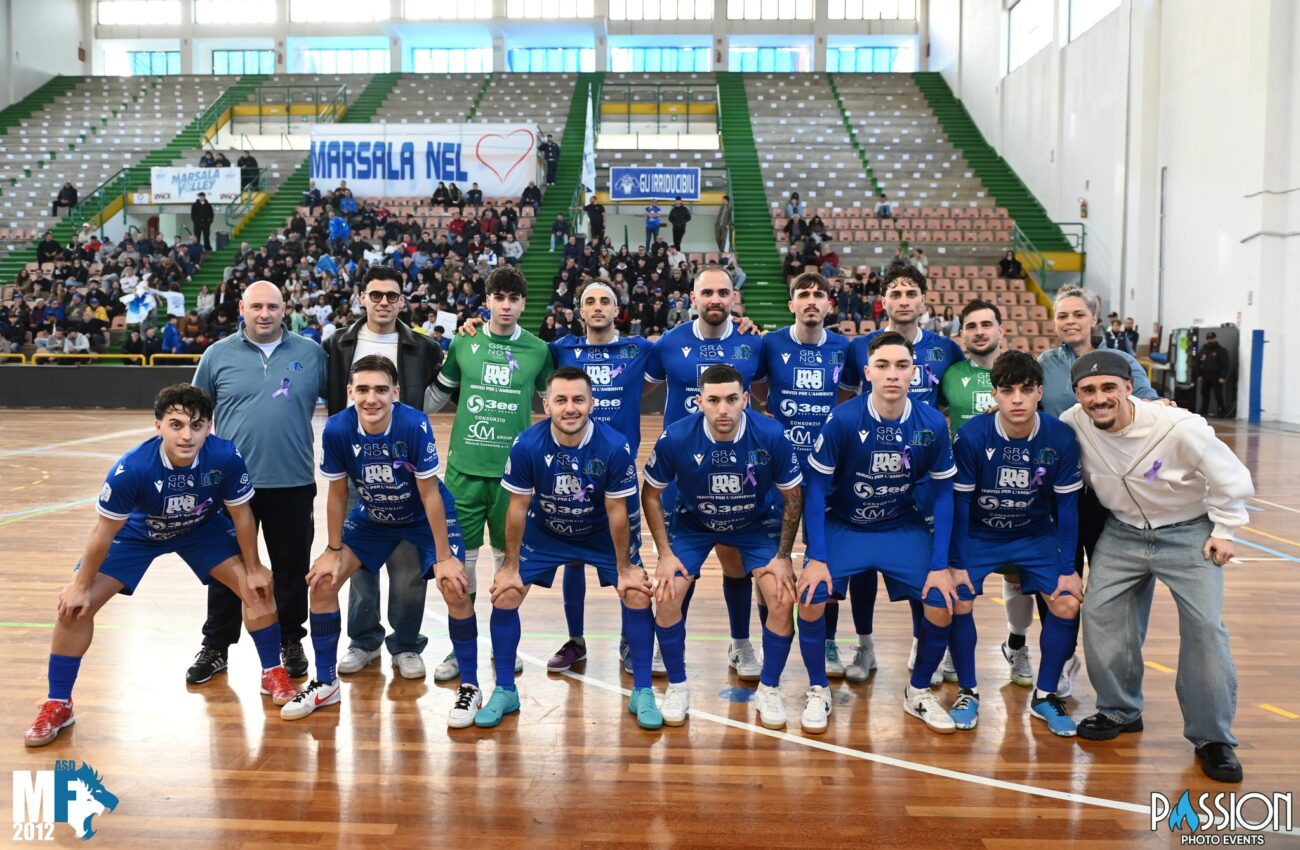 Il Marsala Futsal non molla e vince 5 a 2 con la Junior Domitia