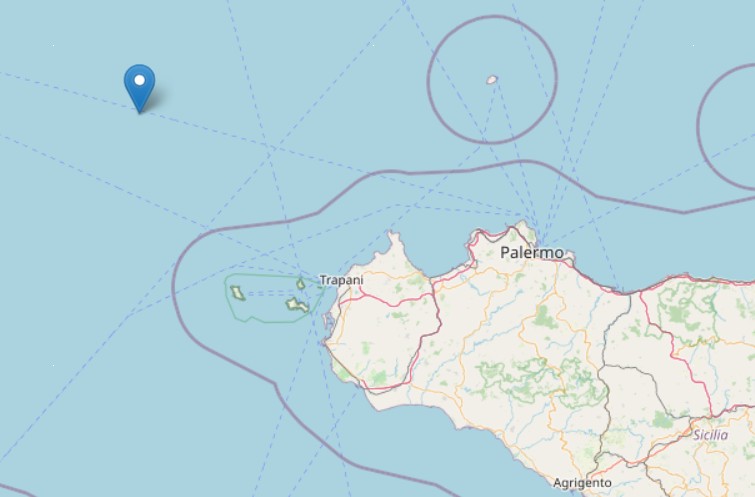 Altre scosse di terremoto intorno alla Sicilia. La più forte a 100 km da Trapani