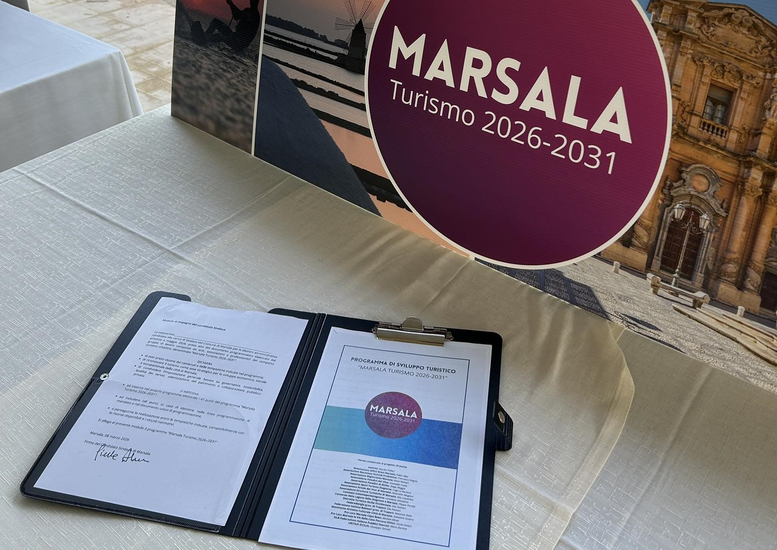 Marsala, Adamo firma i 41 punti per il turismo: “Marsala 2026-2031” entra nel programma elettorale
