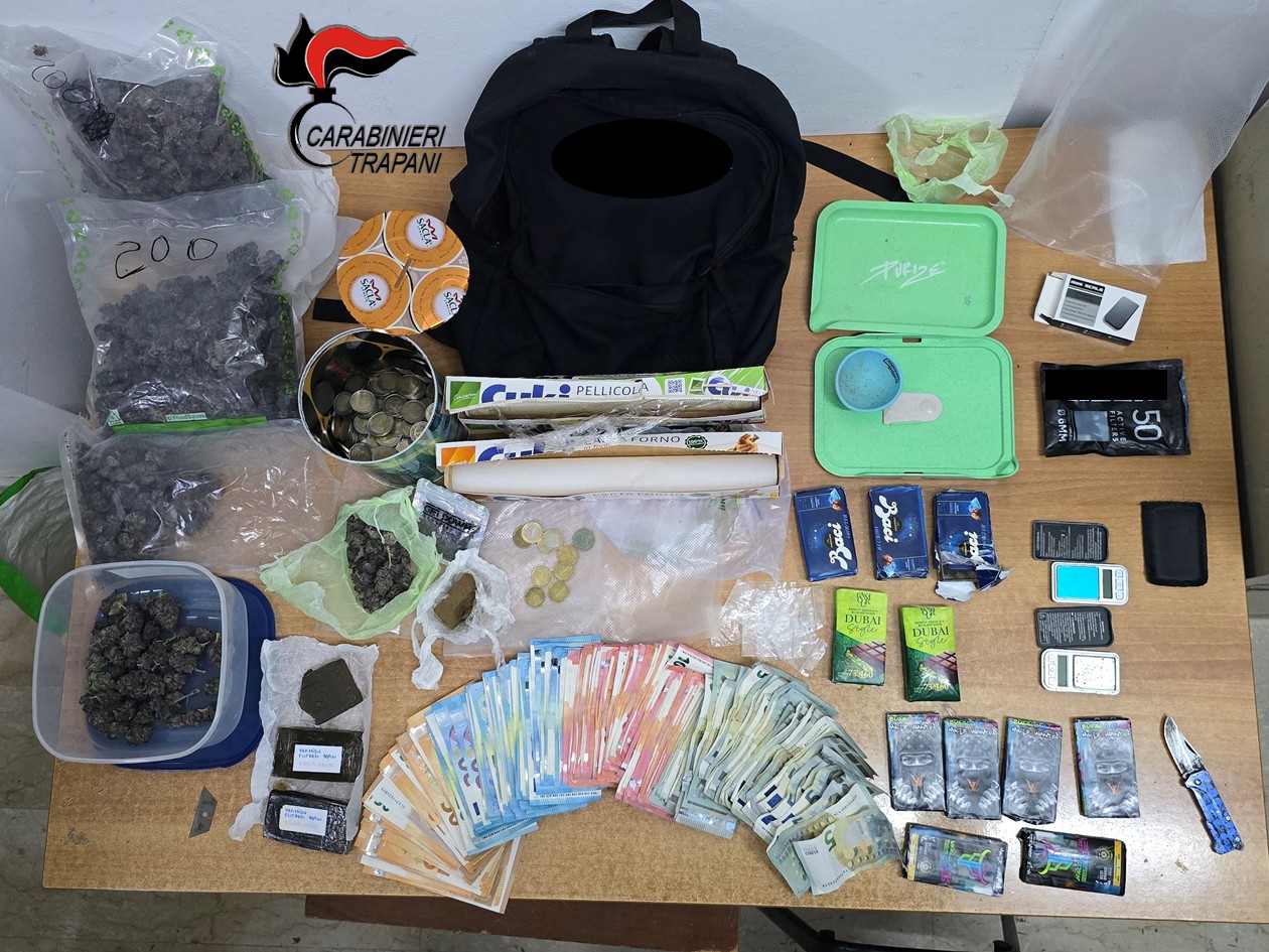 A Campobello arrestato 47enne per spaccio di marijuana e hashish