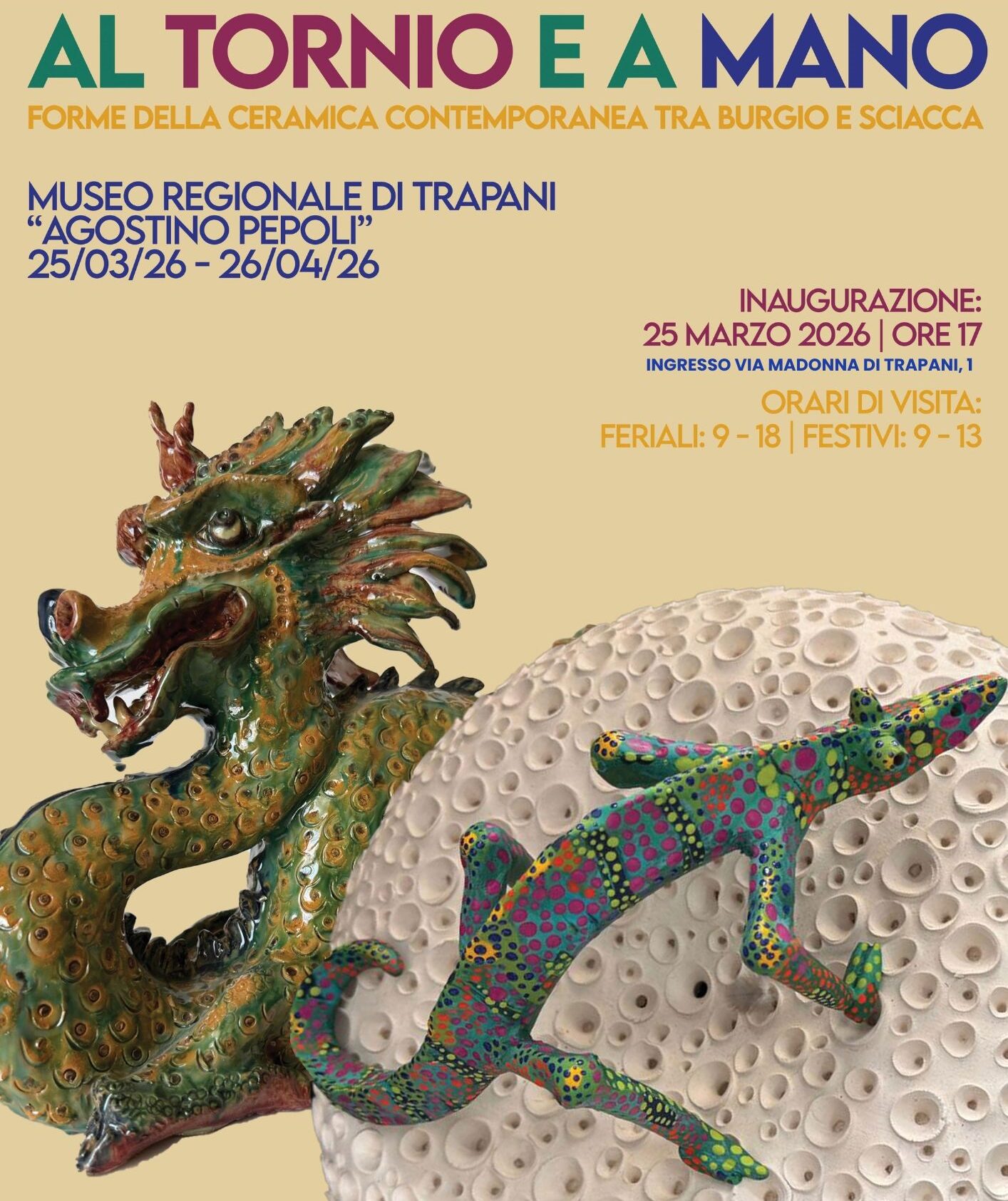 Al tornio e a mano: la ceramica contemporanea arriva al Museo Pepoli di Trapani