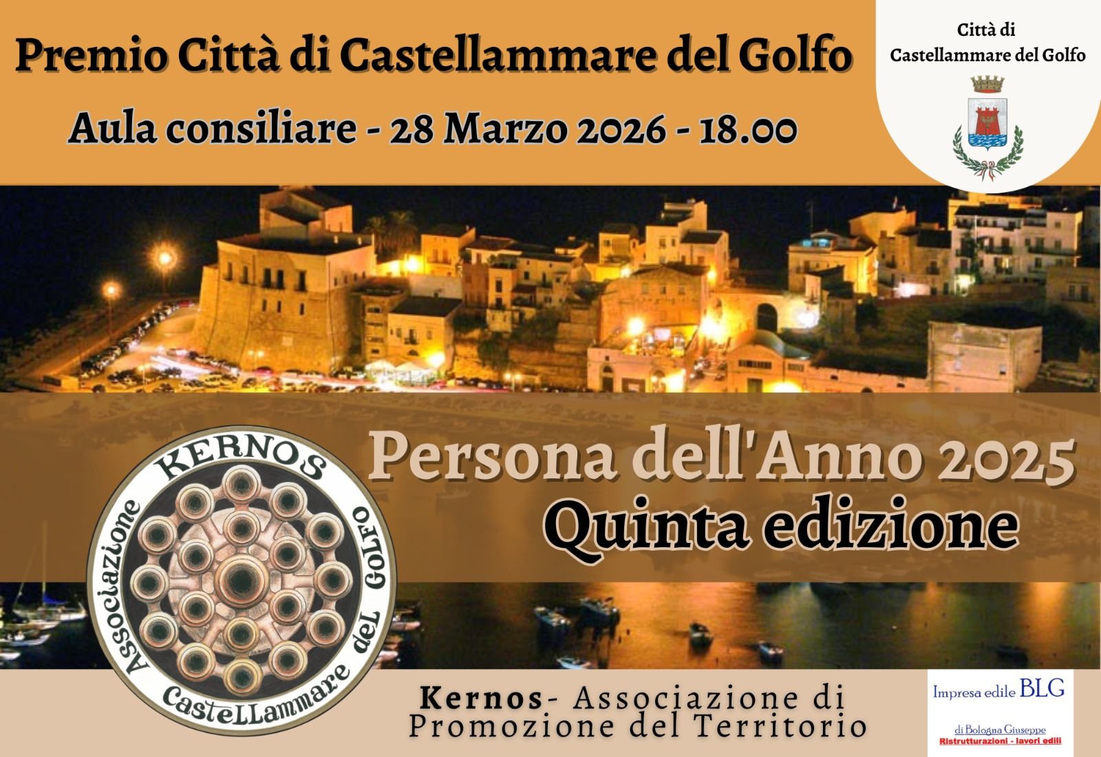 Premio Città di Castellammare: il 28 marzo la premiazione della “Persona dell’anno”