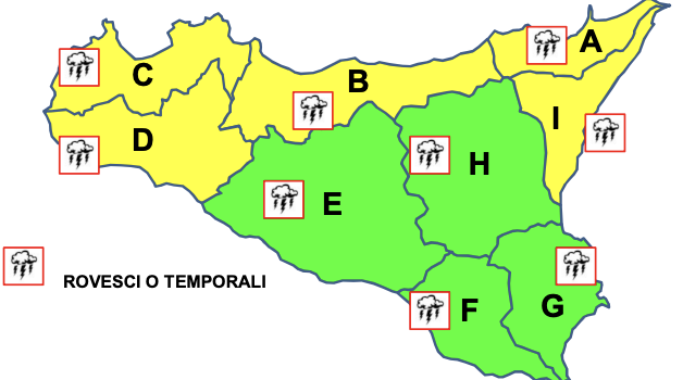 Allerta meteo gialla in Provincia di Trapani, tornano le piogge nella Settimana Santa