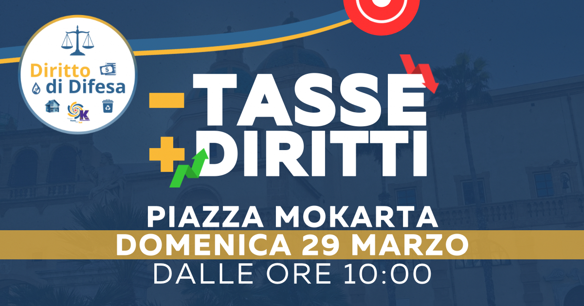 Meno tasse, più diritti: l’iniziativa in Piazza Mokarta a Mazara