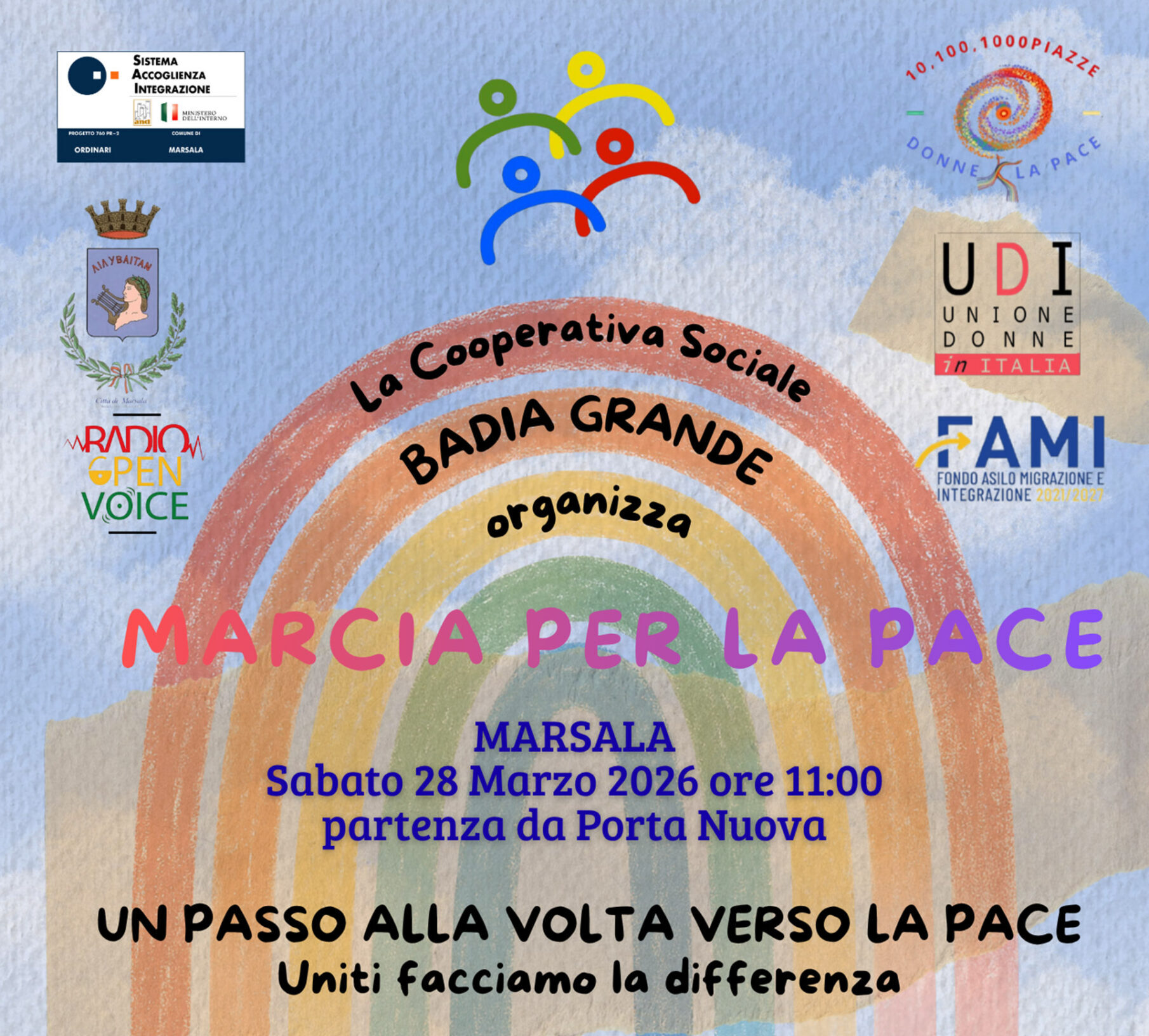 Rinviata per maltempo la marcia per la pace a Marsala