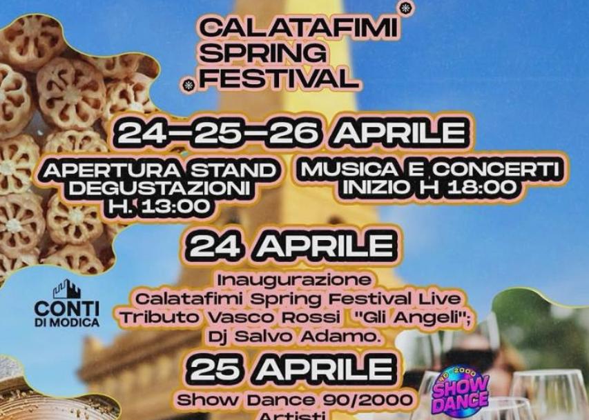 Calatafimi Spring Fest 2026: tre giorni di sapori, musica e festa nel cuore del territorio ￼