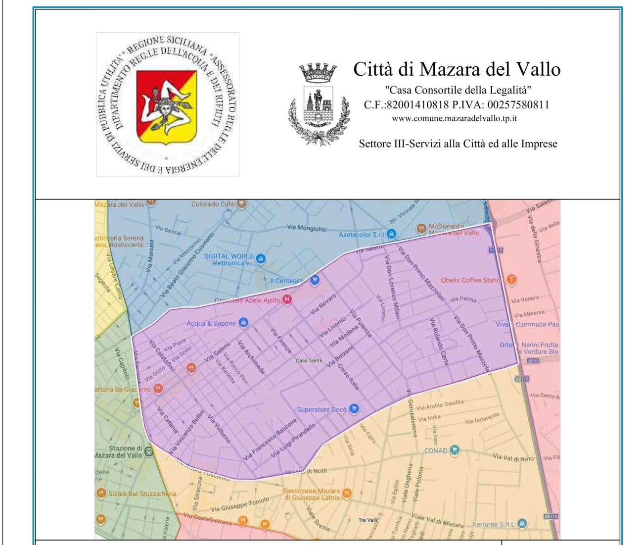 Casa Santa Mazara, c’è un progetto da 1,5 milioni per strade e servizi